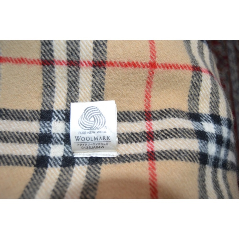 Burberrys Checked Vintage 100% Wool Lap Blanket 65 cm x 120 cm - Picture 5 of 7